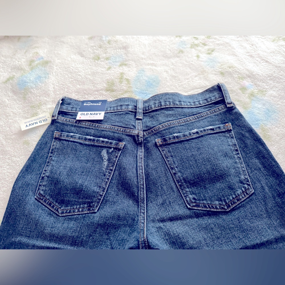Old Navy Distressed Blue Women's Jeans - Picture 4 of 4